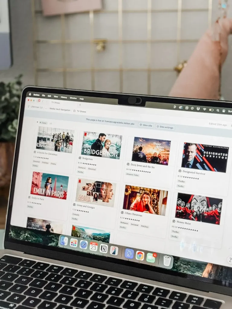 Media Vault Notion Tracker Template for TV Shows, Movies and Podcasts